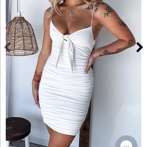 White Aman Bodycon Dress
